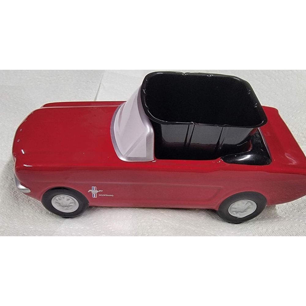 Teleflora 1965 Ford Mustang Convertible Ceramic Planter Catch Tray Red Decor